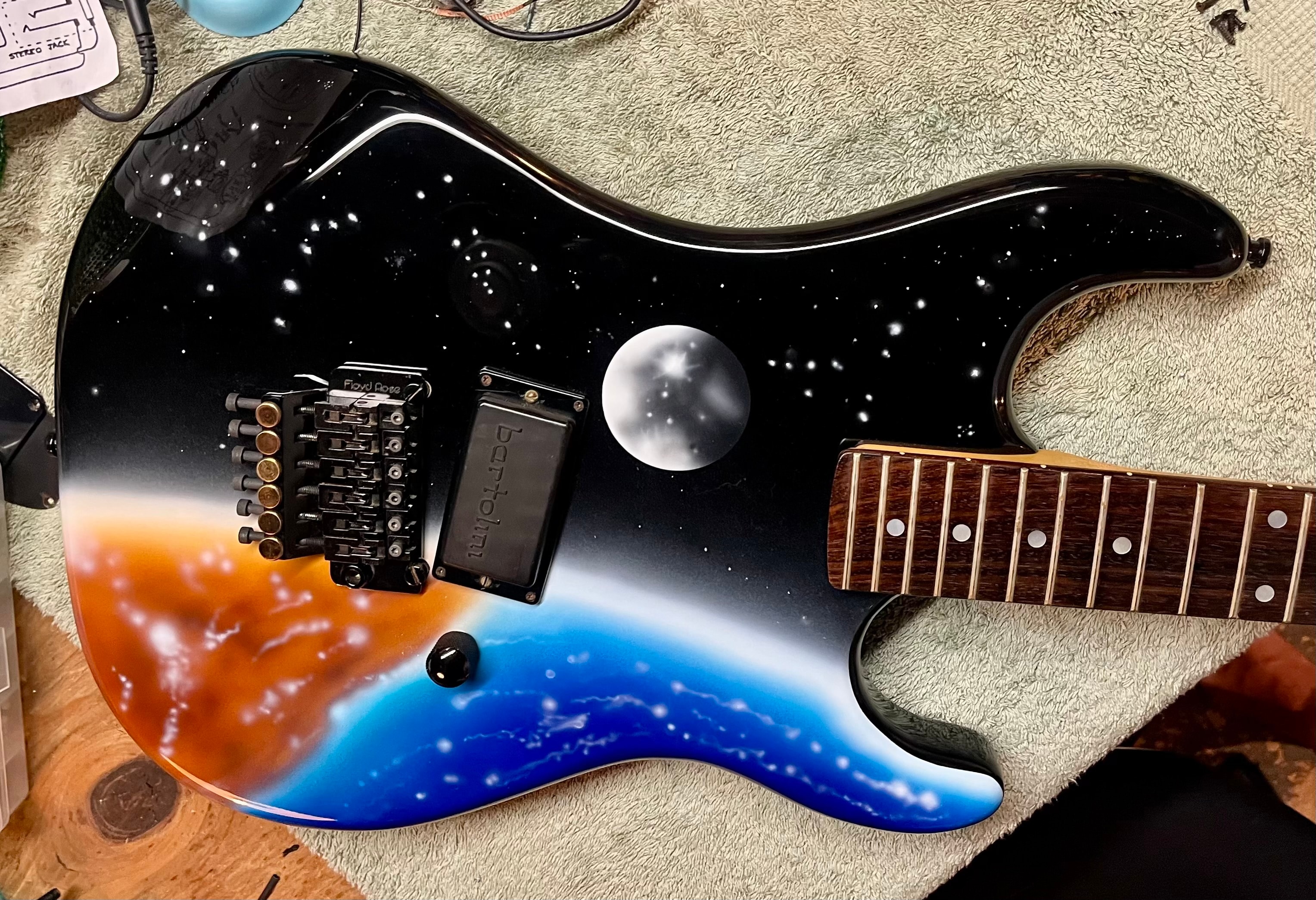 Space Galaxy Guitar — custom electric guitar by Guitar Guru LLC