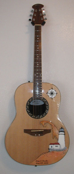 Ovation Lighthouse (detail) — custom acoustic guitar by Guitar Guru LLC