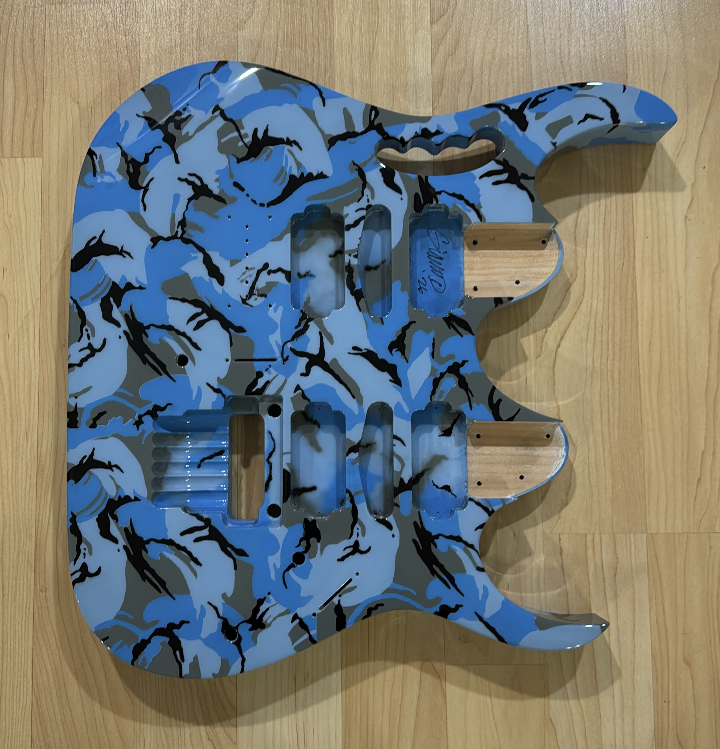 Ibanez Blue Camo — custom electric guitar by Guitar Guru LLC