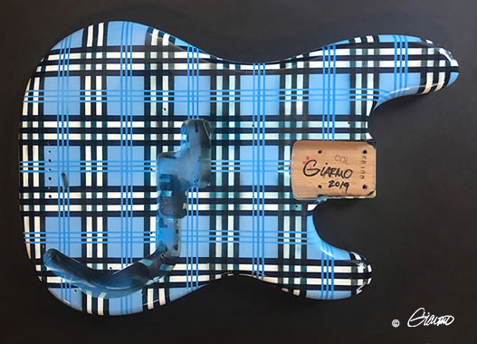 Plaid Bass — custom electric guitar by Guitar Guru LLC