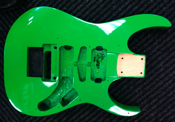 Lochness Green Ibanez 7 String Body — custom color by Guitar Guru LLC