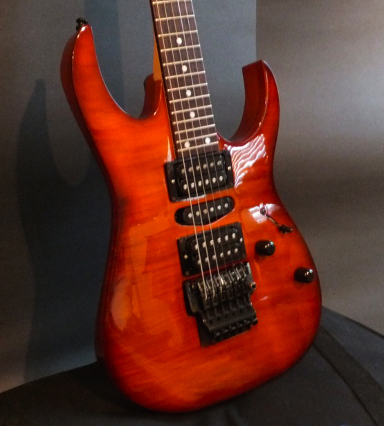 Ibanez RG570 — Amber Cinnamon Burst — stained guitar by Guitar Guru LLC