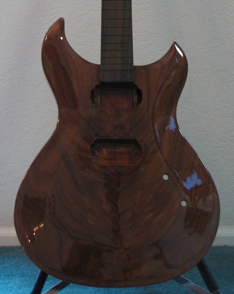 Chocolate Brown Stained Guitar — stained guitar by Guitar Guru LLC