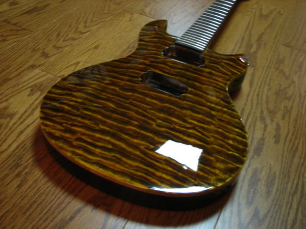 Amber Burst Guitar — stained guitar by Guitar Guru LLC