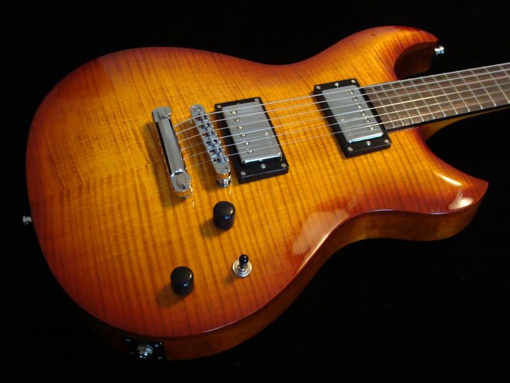 Jarrett Guitars — Red Burst — stained guitar by Guitar Guru LLC