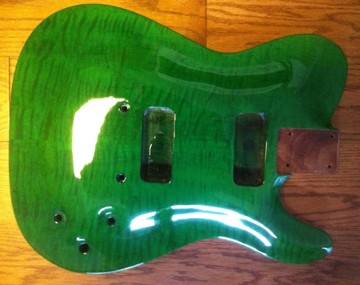 Custom Translucent Green Telecaster — stained guitar by Guitar Guru LLC