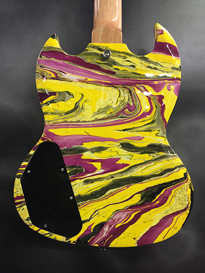 Swirl 13 (back) — custom swirl guitar by Guitar Guru LLC